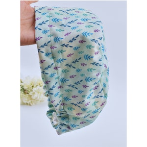 Flowers Euro Scrub Cap for Women, Surgical cap Satin Lined Option, scrub caps for women euro style, silk lined scrub cap