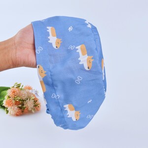 Bonnet Euro Scrub Corgi Dog : Bonnet chirurgical en coton doublé de satin