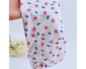 Flowers Euro Scrub Cap for Women, Surgical cap Satin Lined Option, scrub caps for women euro style, silk lined scrub cap