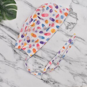 medicine surgical cap. Medical Scrub Cap and badge holder. Dental scrub cap, Scrub caps for women.