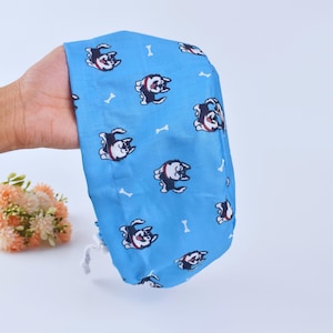 Boston Terrier Puppy Scrub Cap: Euro Surgical Hat, Satin Lined Option