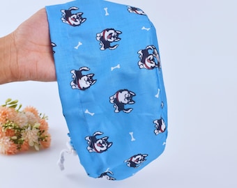 Boston Terrier Welpen Scrub Cap: Euro Chirurgischer Hut, Satin gefüttert Option
