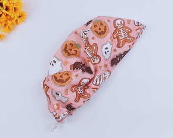 Czapka chirurgiczna na Halloween: ikony horroru, wiązanie kucyka