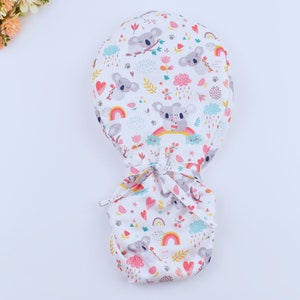 Wild animals ponytail scrub cap, Floral ponytail scrub cap, Funny Surgical cap for women. Surgical cap with ponytail. Satin Lined scrub cap.