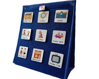 Kids' Visual Schedule Board - Premium Felt with 43 Daily Routine Cards (Great for Visual Learners, Early Readers, Autism & ADHD Support)