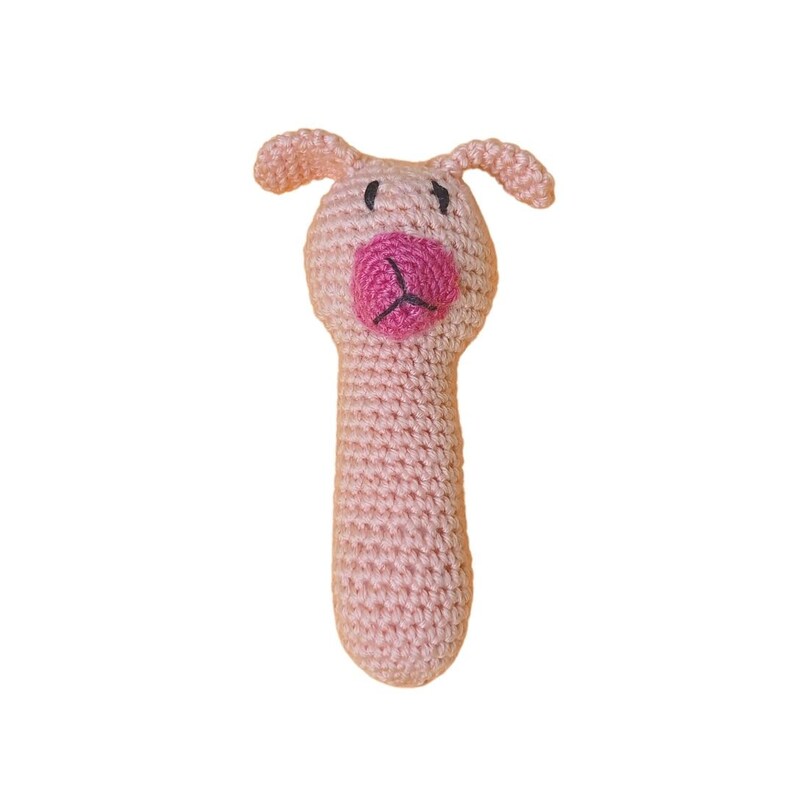 Littleok Handmade Llama Crochet Rattle Toy for Babies Crochet Rattle Age 6 to 12 Month Babies Handmade Toy with Motherhood Baby Shower Gift image 3