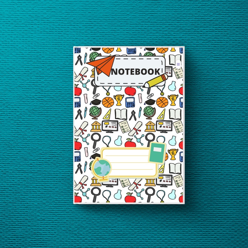 Printable Book Cover, Kids Coloring Book Cover, Back to School, 9 ...