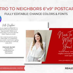 Real Estate Marketing Postcard Template, Real Estate Farming, Editable Real Estate Template, New Agent Marketing Lead Generation