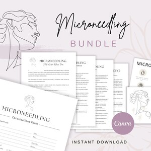 Microneedle Form, Microneedle Consent, Microneedling Aftercare, Microneedling Care, Microneedling Forms, Esthetics Form, Facial Consent Form