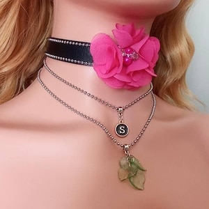 Floral Romance: Statement Big Flower Layer Necklace Set - Perfect Gift for Her