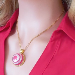 Cosplay Cabochon Pendant Gold Necklace Jewelry Gift for Her, Birthday, Christmas image 6