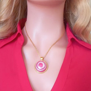 Cosplay Cabochon Pendant Gold Necklace Jewelry Gift for Her, Birthday, Christmas image 2