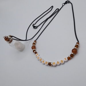 Personalized Crystal Beaded 90s Letter Necklace Set - Etsy