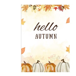 AUTUMN Printable, DOWNLOAD ONLY, wall art, hello autumn, welcome sign