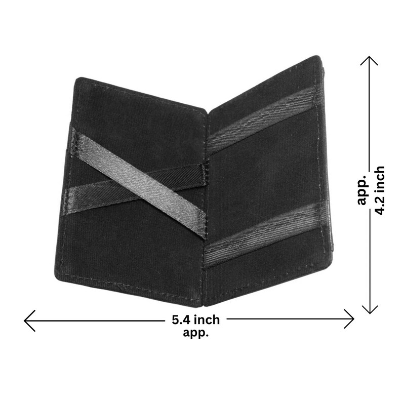 Genuine Leather Unisex Slim Magic Slim Bifold Minimalist Black Fashion New Wallet image 2