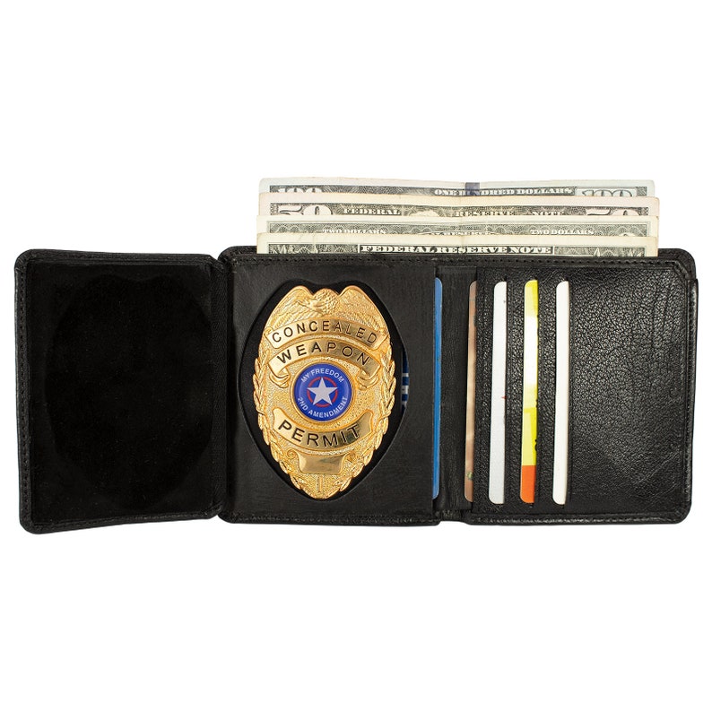 Law Enforcement Officer Universal ID Police Bifold Badge Wallet Card