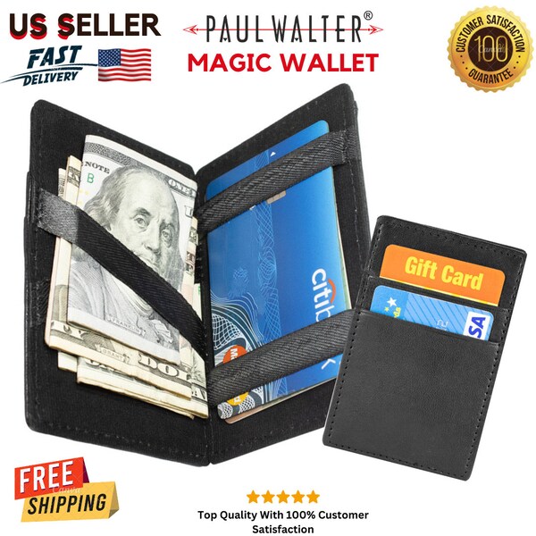 Men's Black Magic Trick Wallet