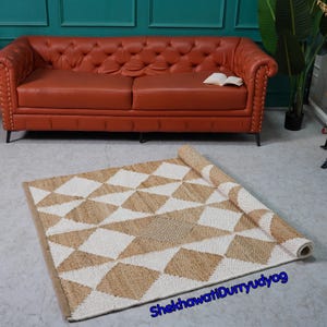 Handmade Hemp Rug, Jute Rug, Handwoven Carpet Rug Braided Hemp Jute Rug Hemp Custom Size Rug Hallway Rug Indoor Hemp Rug