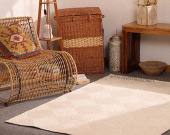 Handmade Jute Rug, Jute Braided Rug, Natural Rug, Bohemian Rug, Jute Area Rug, Jute Woven Rug, Large Area Rug, Eco Friendly Rug, Indian Rug