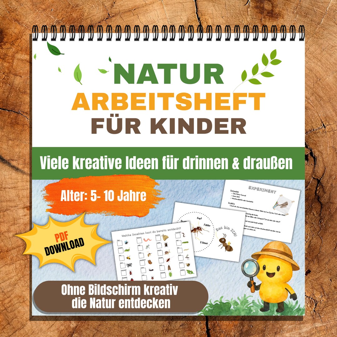Nature Activity Book for Children, A4 Nature Journal for Indoor ...