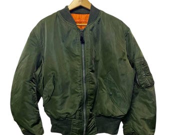 Vintage Alpha Industries Intermediate MA-1 Bomber Jacket Size