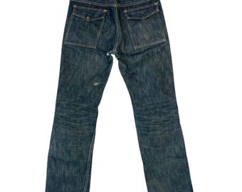 Joe McCoy & Co. 959BK Cargo Jeans W30 L35 - Prawdziwy McCoy's Vintage Workwear Denim Distressed