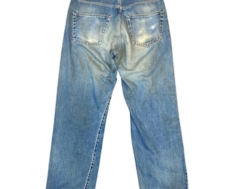 Vintage DENIME zelfkantjeans | Raw indigo denim, rechte pasvorm