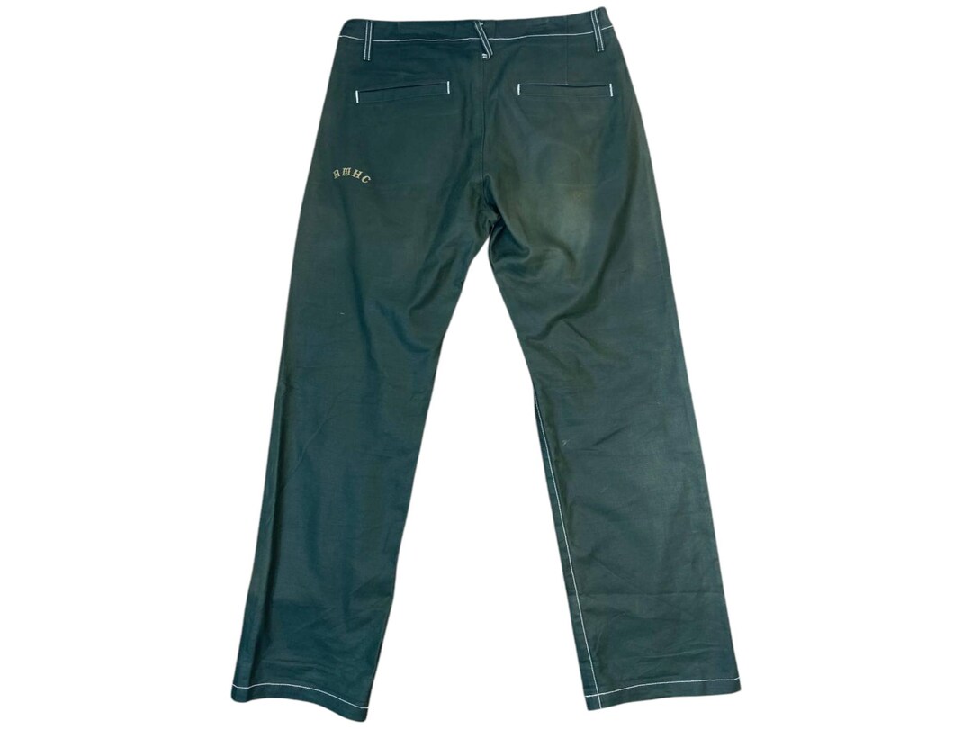 Vintage Real Mad Hectic Workwear Pants | Green Contrast Stitch, XL