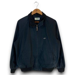 Chaqueta Harrington vintage de cocodrilo / Cortavientos con forro de tartán de los años 90, talla M