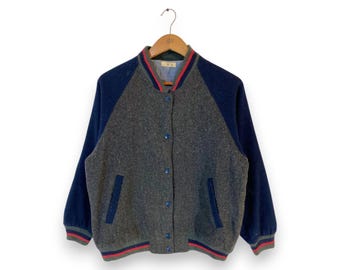 Vintage 1980s Black Wool Xavier Varsity Letter Jacket, 88 - Etsy