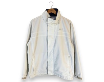 Vintage Jack Wolfskin Grey Shell Jacket L | Texapore Waterproof Hooded Rain Coat | 90s Gorpcore Windbreaker