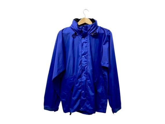 Mont-bell, Vintage Mont-bell GORE-TEX Jacket | Royal Blue & Black Waterproof Shell | 90s Hiking Outdoor Rain Coat