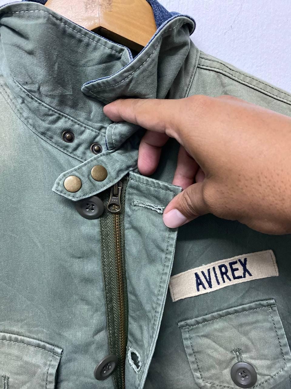 Vintage Avirex Military Denim Patchwork Jacket | Field Jacket Army