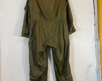 Vintage US Army K-2 Flying Suit | WWII Era Olive Drab Coveralls