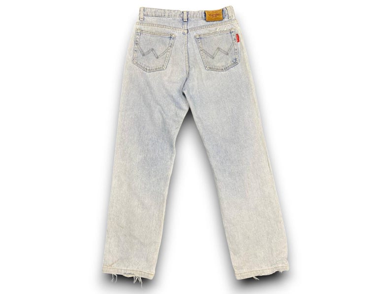 Vintage WRANGLER Distressed Jeans | 90s Thrashed Cowboycore Denim | Rugged Sun Faded Workwear | Grunge Western image 1