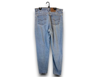 Vintage 90s Levis Silvertab Baggy Light Wash Denim Distressed Wide