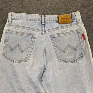 Vintage WRANGLER Distressed Jeans | 90s Thrashed Cowboycore Denim | Rugged Sun Faded Workwear | Grunge Western image 2