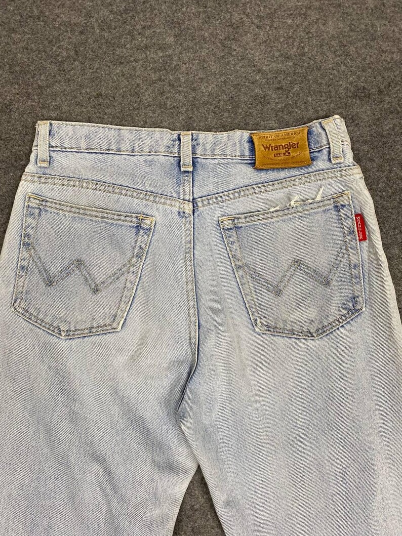 Vintage WRANGLER Distressed Jeans | 90s Thrashed Cowboycore Denim | Rugged Sun Faded Workwear | Grunge Western image 2
