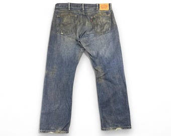 Vaqueros Levi's 514 de corte recto vintage, talla W38 L30 / Lavado medio estilo años 2000, etiqueta roja / Para hombre / Unisex, tiro regular