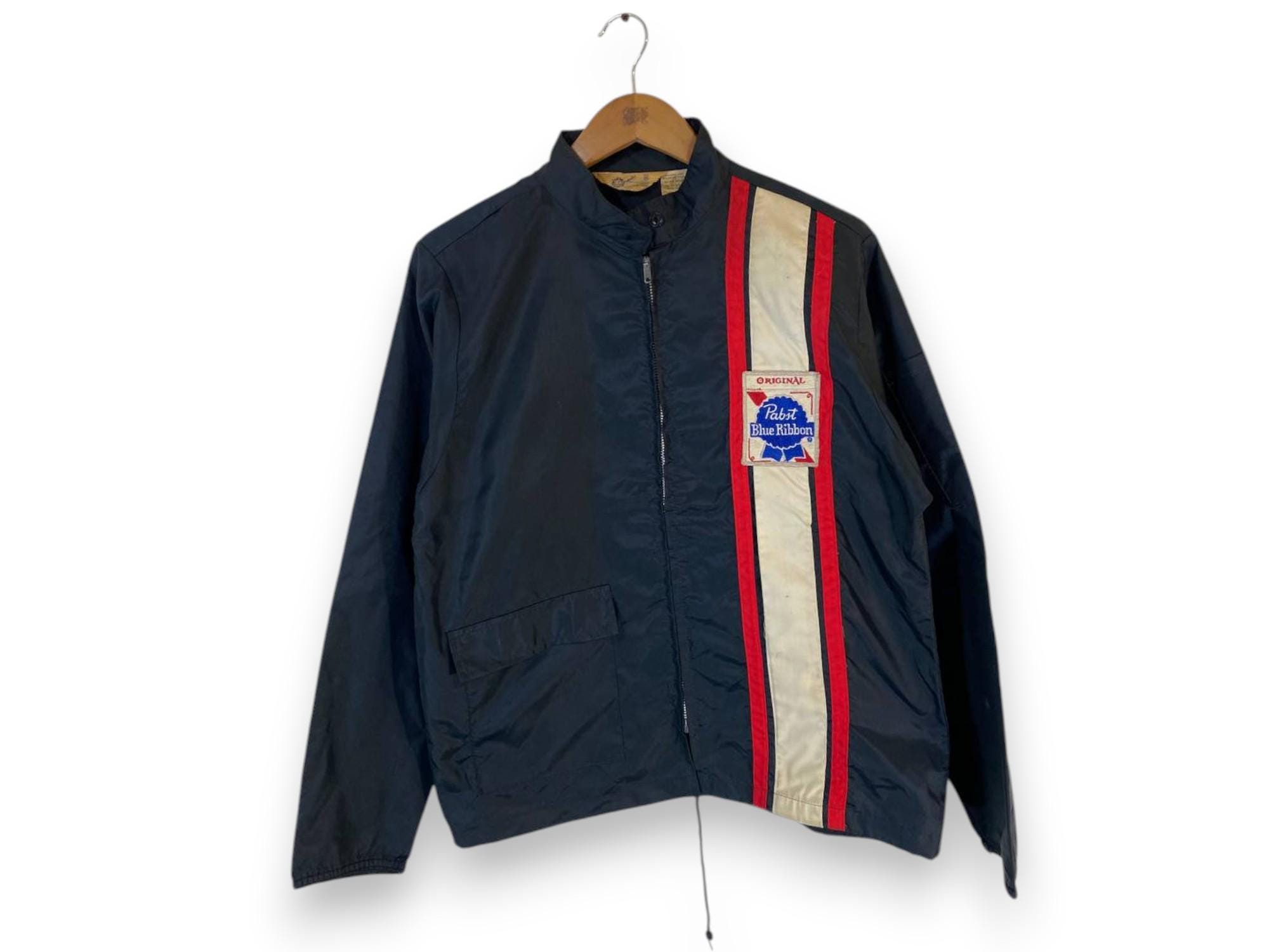 Vintage 70s/80s Pabst Blue Ribbon Racing Jacket / PBR Windbreaker