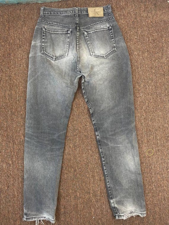 Vintage Calvin Klein Faded Black Denim Jeans, Y2K Grunge (29x32 