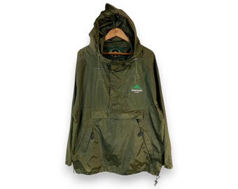 Vintage Rapido Anorak Jacket L | 90s Color Block Pullover Windbreaker | Primary Colors Retro Ski Gorpcore