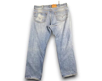 Jeans Levi's 501 Original Fit vintage / Denim a gamba dritta e vita alta / Patta con bottoni classici