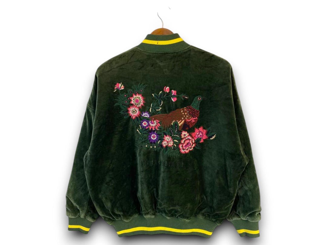ジャケット・アウター HIROKO KOSHINO couture archive jacket Archival HIROKO KOSHINO Velvet Sukajan | Vintage Japanese Designer