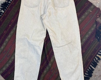 90s Levi's 550 Jeans | Faded Beige Relaxed Fit, Made in USA (W36 L34)