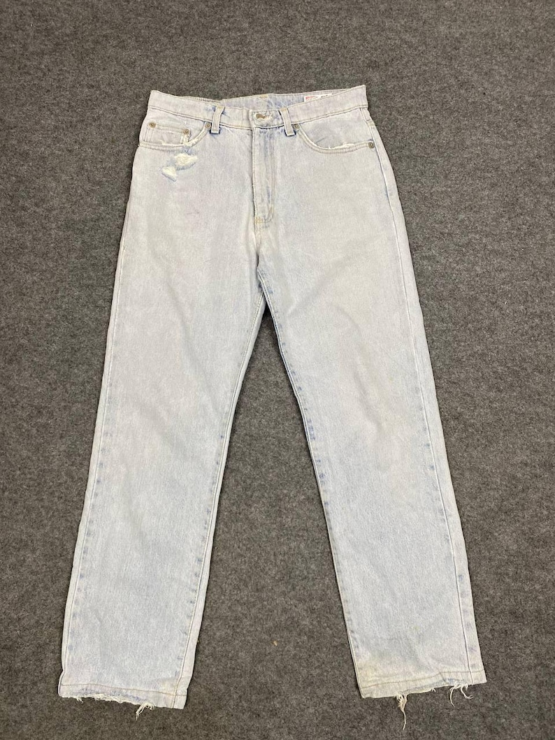 Vintage WRANGLER Distressed Jeans | 90s Thrashed Cowboycore Denim | Rugged Sun Faded Workwear | Grunge Western image 6