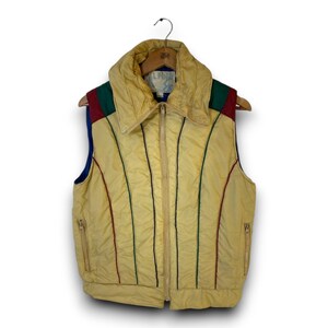 70s 80s Colorblock Puffer Vest - Etsy