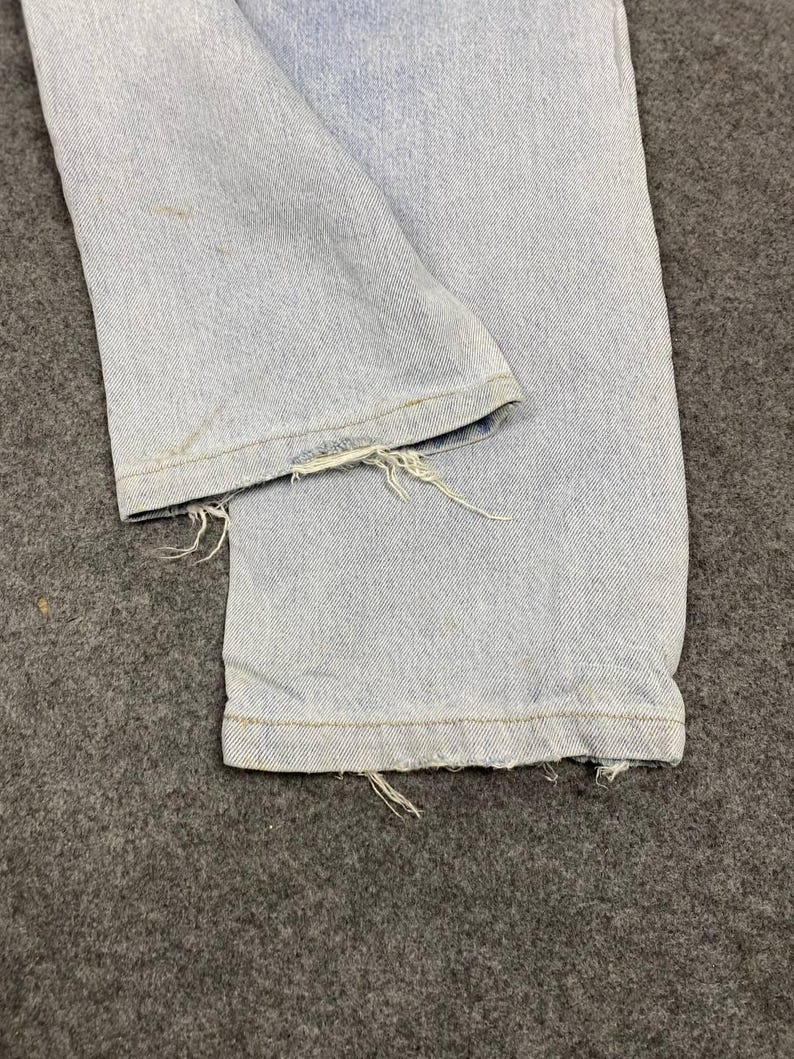 Vintage WRANGLER Distressed Jeans | 90s Thrashed Cowboycore Denim | Rugged Sun Faded Workwear | Grunge Western image 3