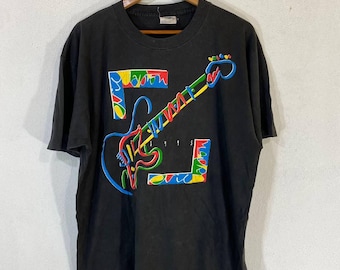 Maglietta vintage del tour di Eric Clapton del 1995 – Grafica di chitarra, XL, realizzata negli USA