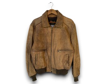 Vintage Reed Sportswear Leather Jacket - Etsy